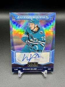 2023-24 O-Pee-Chee Platinum #BA-WE William Eklund Autografi Blu Arcobaleno - Foto 1 di 2