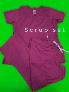 *0532 used once scrub set nurses medical size Large - Picture 1 of 2