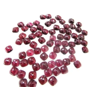 Calibrated Garnet Heyderabadi Cushion Rose Cut 10x10mm -15X15mm Natural Gemstone - Imagen 1 de 5