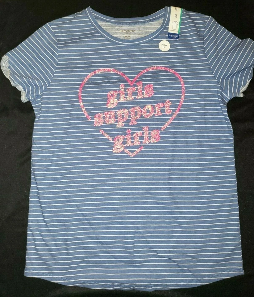 CAMISA ARIZONA Azul Rayas NUEVA NUEVA CON ETIQUETAS Talla XL 16 NIÑAS APOYO NIÑAS Rosa BRILLO  Foto 1 de 1