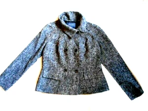 Damen Jacke - Banana Republic - schwarz/weiß Tweedy zweireihig versetzt - 12 - Bild 1 von 4
