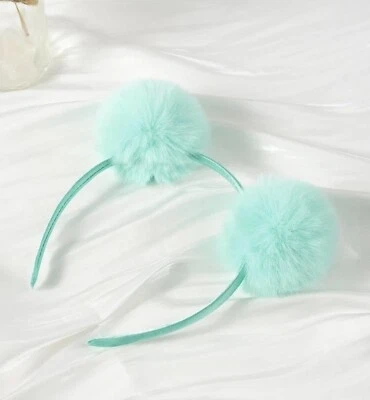 Linda diadema para fiesta decoración de pompón para niña 1 pieza Foto 1 de 3