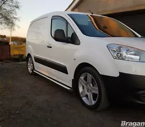 Barras laterales para adaptarse a Citroen Berlingo 2008 - 2016 falda de acero inoxidable tubos escalonados - Imagen 1 de 15