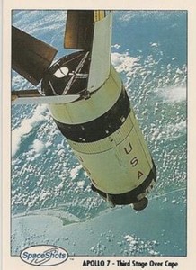 1990 Space Ventures - Space Shots - APOLLO 7 - Third Stage Over Cape - Card #18