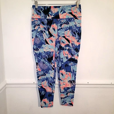 Sweaty Betty Womens Leggings Blue Pink Size M Medium UK 10 12 Crop Athleisure - Image 1 of 4