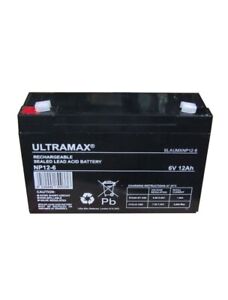 Emerson 300 (6 Volt 12 Ah) 6V 12Ah UPS Replacement Ultramax Lead Acid Battery