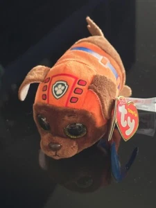 Ty Paw Patrol Zuma Plush Dog Teeny Tys 4" Stackable Stuffed Toy Nickelodeon NEW - Picture 1 of 3