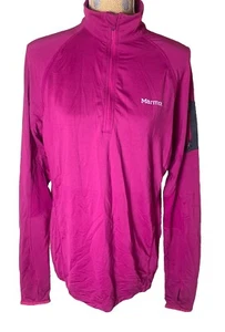 Marmot Womens 1/4 Zip Running Jacket XL Long Sleeve Hyvent Hiking Lightweight - Picture 1 of 18