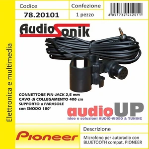 Micrófono para Autorradio Pioneer Bluetooth Altavoz Conector 2,5 MM con Cable - Imagen 1 de 2