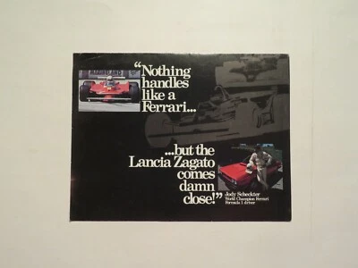 Folleto de ventas original de fábrica Lancia Zagato Foto 1 de 4