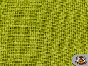 Polyester Vintage Linen Look LIME Fabric / 60" W / Sold by the yard - Picture 1 of 2