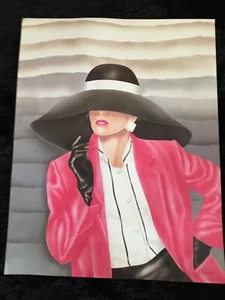 DAMA EN ROSA-SOMBRERO NEGRO -FERRARO 1986 Litografía- SCAFA-TORNABENE PUBLICACIÓN DE ARTE - Imagen 1 de 5