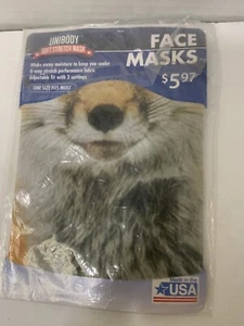 Unibody Soft Stretch Stretch Face Cover Mask - One Size -Raccoon Design NEW - Picture 1 of 2