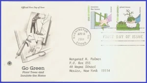 USA3 #4524k ADDR PCS ARTCRAFT FDC STR2 Go Green - Plant trees - Picture 1 of 1
