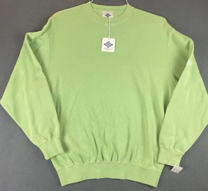 VTG Resort Two Sweatshirt Sz M NWT Green Cotton Long Sleeve Crew Neck Pullover - Picture 1 of 15