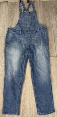 Mono vaquero de mezclilla para mujer Old Navy informal lavado medio talla 14 Foto 1 de 4