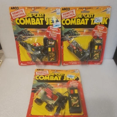 Vintage 1986 Arco diecast remote controlled toys lot of 3 - Image 1 of 4
