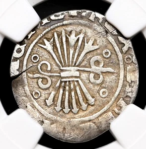 ESPAÑA ÉPOCA COLONIAL. Fernando e Isabel, 1474-1504, 1/2 Real, NGC VF30 - Imagen 1 de 4