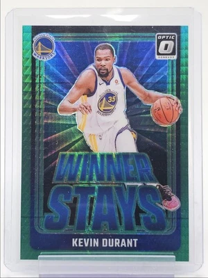 KEVIN DURANT 2024-25 DONRUSS OPTIC GANADOR SE QUEDA HIPER VERDE /249 Q1454 Foto 1 de 2