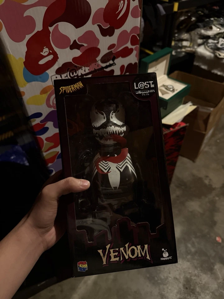 Bearbrick Venom 400% счастливая лотерея Kuji Spider-man Be@rbrick Medicom Япония НОВАЯ - Изображение 1 из 1