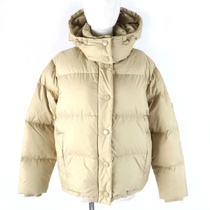 COACH E1902 Ladies Down Jacket Signature Lining Zip-Up Beige S Size - Picture 1 of 13
