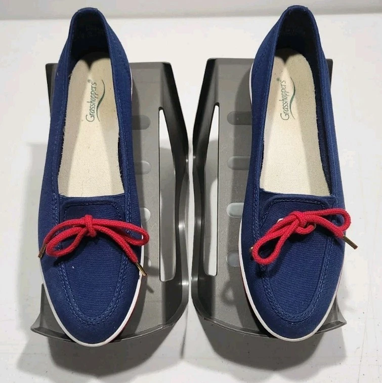 Tênis Feminino Keds Tamanho 7S Grasshoppers Vintage Azul Vermelho Branco - Imagem 1 de 4