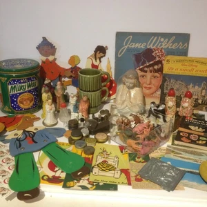 Cassetto spazzatura Destash vintage vecchio lotto da collezione animali effimeri lattine francobolli ++ - Foto 1 di 20