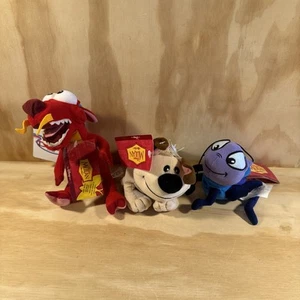 Vintage Disney Store Mulan Mushu_Cricket_Little Brother_Bean Bag Plushies w/tags - Picture 1 of 7