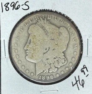 Dólar de plata Morgan 1896-S ~ ~bonita moneda~ - Imagen 1 de 2