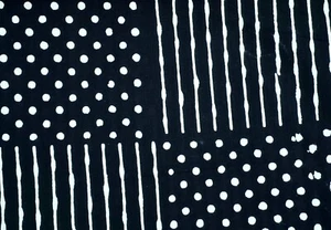 Black n White Patchwork Print By the Yard Block Print Fabric for Sewing Quilting - Picture 1 of 7