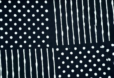 Black n White Patchwork Print By the Yard Block Print Fabric for Sewing Quilting - Image 1 of 4