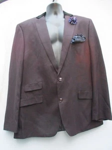 Blazer Tallia Naranja Para Hombre Chal Solapa Cuello Terciopelo Multicolor Muescas 46L S4 - Imagen 1 de 9