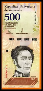 Banconota Venezuela UNC 500 Bolivares Soberanos BsS 2018 diversi prefissi - Foto 1 di 2