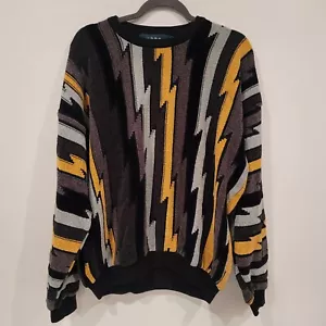 Rare Vintage Tundra Canada Men's Large Lightning Bolt ⚡ Soft Lightweight Sweater - Picture 1 of 12