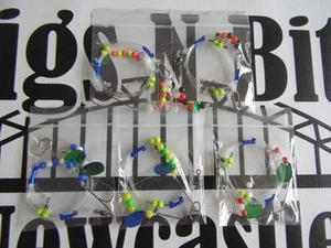 5 Meeresangeln Rigs - 2 Haken Flattie Flapper - Quality Shore Rigs - Scholle, Dab - Bild 1 von 5