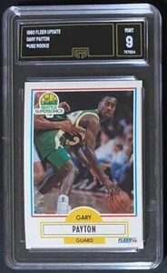 Gary Payton Rookie Card 1990-91 Fleer Update GMA 9 Mint Seattle Supersonics - Picture 1 of 2