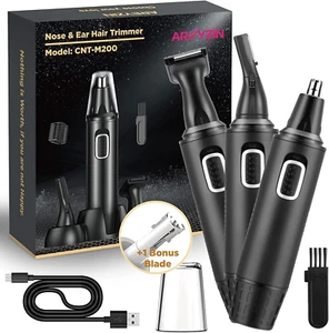 Recortador de Vello Nasal 3en1 Recargable Cortapelos Nariz y Orejas para Hombres - Picture 1 of 8