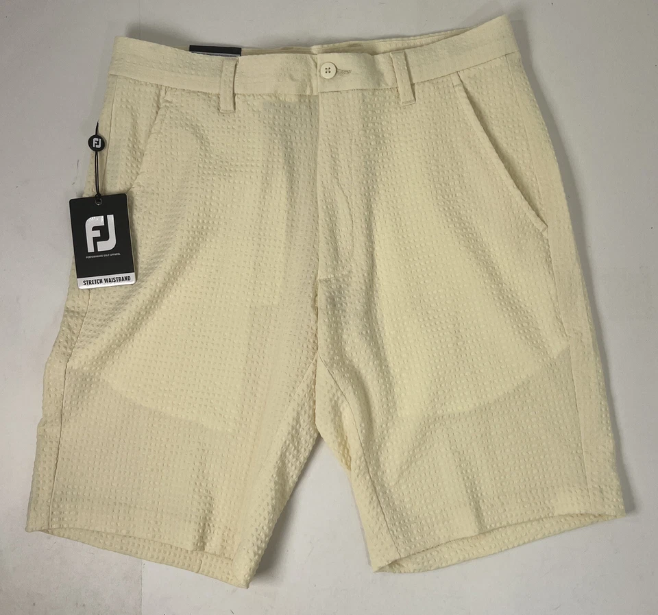 FootJoy Golf Shorts Performance Seersucker 30 Yellow