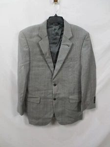 Jos A Bank Sportcoat Mens 41R Houndstooth Black Gray Pockets Single Vent Wool - Picture 1 of 10