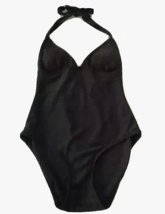 LADIES SIZE 8 SWIMMING COSTUME / BATHERS / ONE PIECE - HALTER NECK - BLACK - NWT - Picture 1 of 3