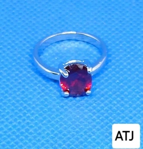 Women's Red Opal Stainless Steel Women's Ring Sz6.5 - Picture 1 of 5