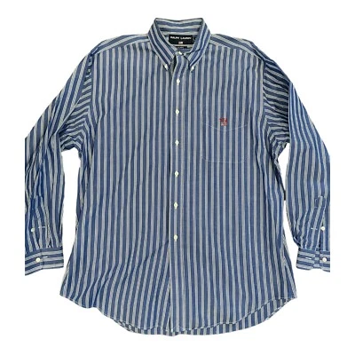 Camisa deportiva Ralph Lauren para hombre grande azul Blaire manga larga abotonada Foto 1 de 4