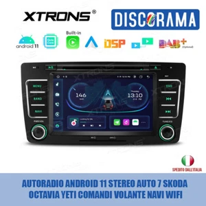 AUTORADIO ANDROID 11 STEREO AUTO 7 SKODA OCTAVIA YETI COMANDI VOLANTE NAVI WIFI - Foto 1 di 11
