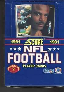 1991 SCORE SERIES 2 FOOTBALL EMPTY WAX PACK BOX  see scan - Picture 1 of 1