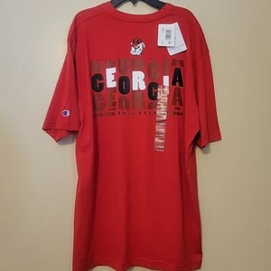 NEU Champion Georgia Bulldogs Shirt Erwachsene Extra Large rot Kurzarm Rundhalsausschnitt - Bild 1 von 13