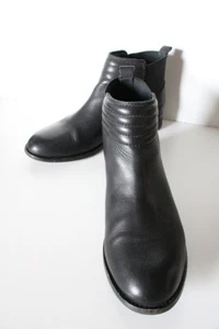 Ankle Biker Boots Damen Schwarz Leder Schuhe Herbst 39 flach - Bild 1 von 6