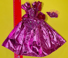 Robe à paillettes vintage Barbie Clone laiton designer collection rose métallique