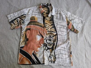 Claudio Nucci Hemd Herren Extra Large Tiger Hunter Ninja Kurzarm Camp Kragen - Bild 1 von 11