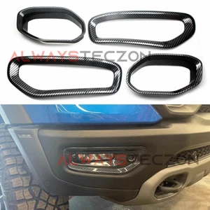 Carbon Front Fog Light Cover Trim Accessories For Dodge RAM 1500 TRX 2023 2024 - Picture 1 of 6