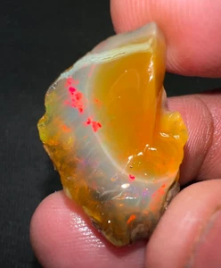 Ethiopian Welo Opal Rough 20 Carat – Bright Fire, Natural Raw Gemstone - Picture 1 of 5